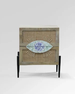 RUSTIC EYE - TWO DRAWER BED SIDE