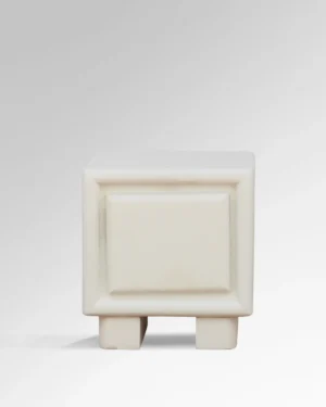 WHITE GREEK - ONE DOOR BED SIDE