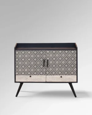 RAFIA COVER - TWO DOOR TWO DRAWER CABINET