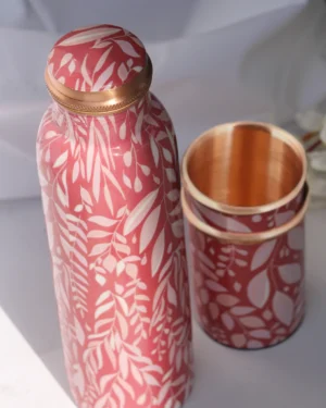CHERRY LEAF BOTTLE AND TUMBLER SET