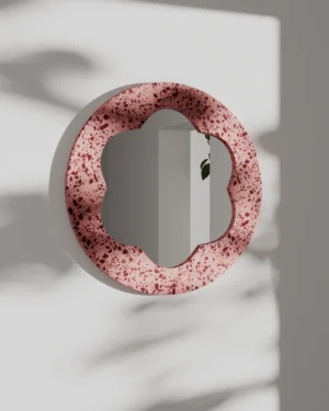 PEACH FLOWER WALL MIRROR